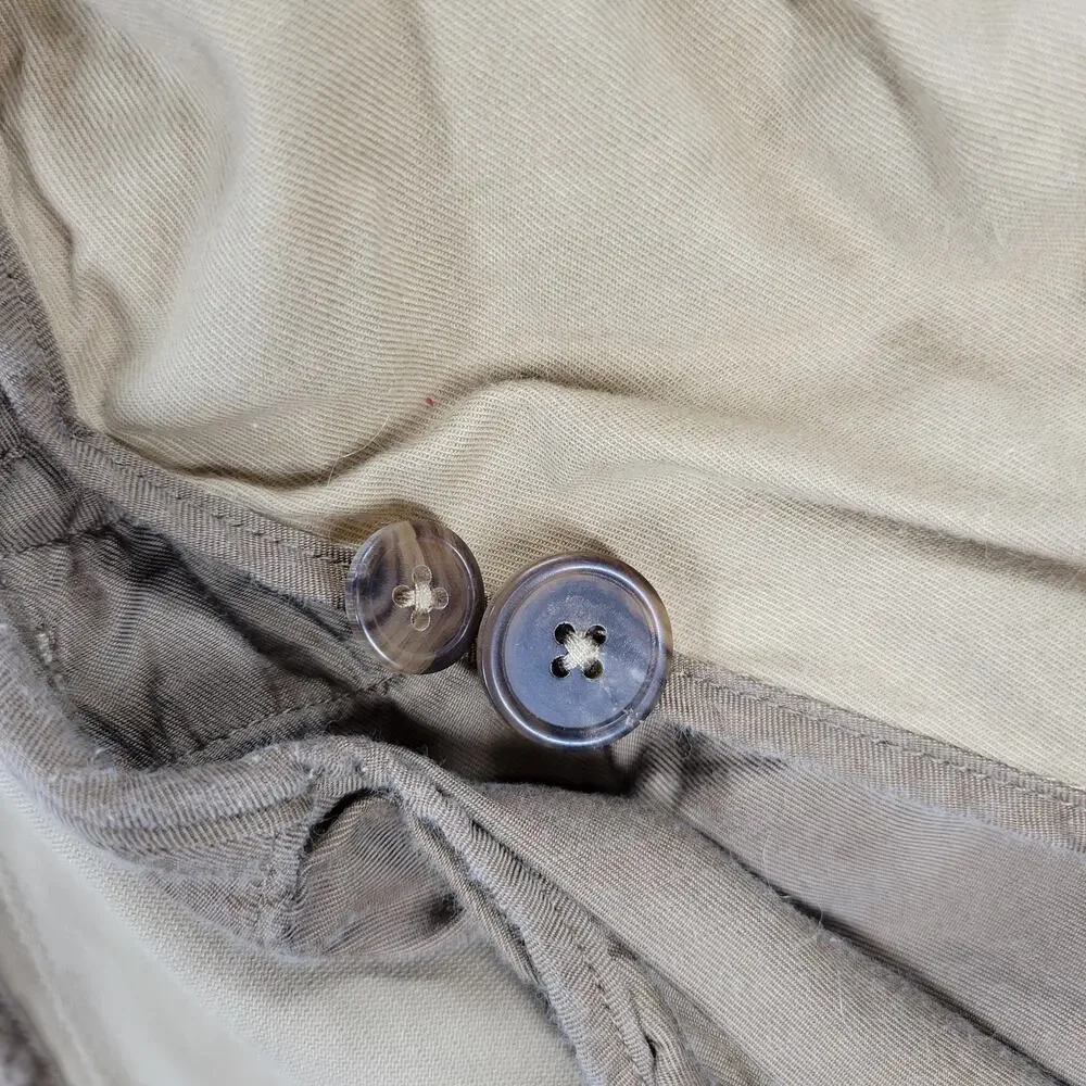 Vintage Polo Ralph Lauren 3 Button Blazer Jacket Mens 42R Khaki Tan Cotton Twill - Picture 6 of 16